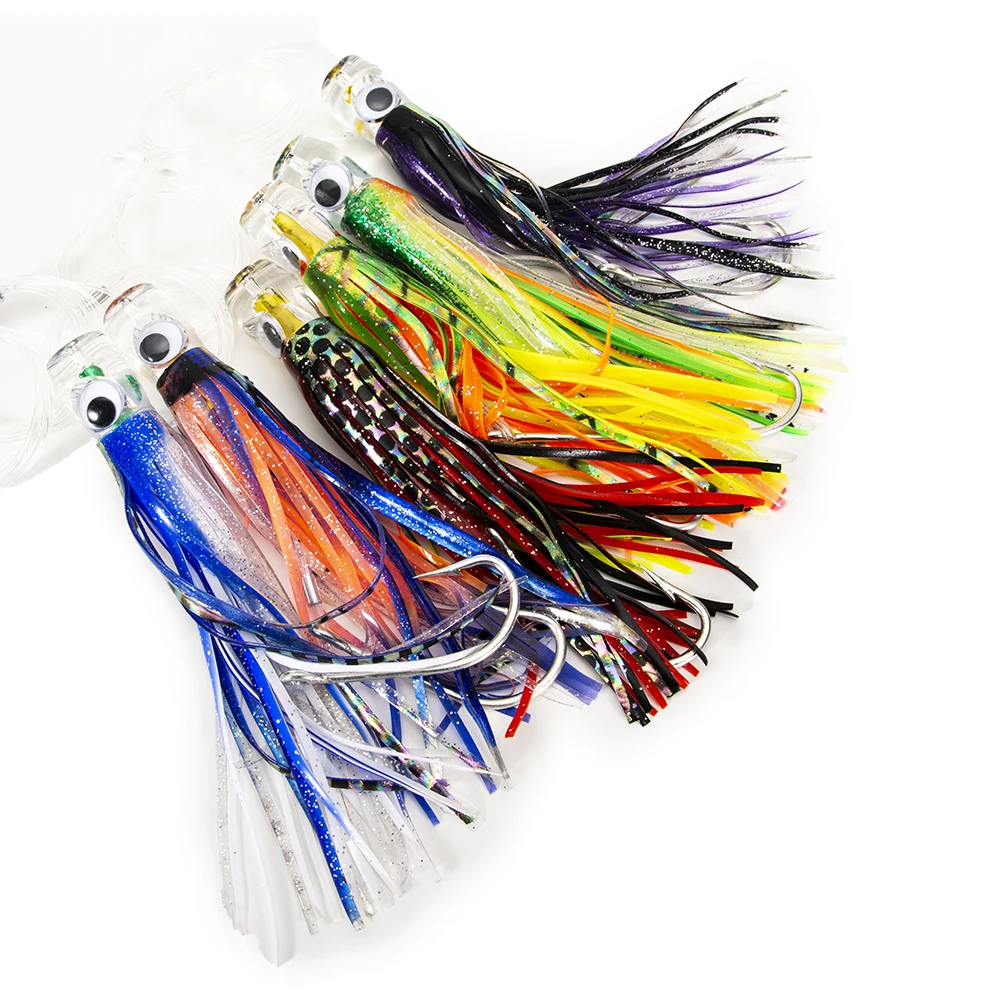 6pcs/Bag Seawater Fishing Trolling Lure Set Tuna Lures Octopus Squid Skirt Baits For Artificial Tuna Sea Allure Tool
6pcs/Bag Seawater Fishing Trolling Lure Set Tuna Lures Octopus Squid Skirt Baits For Artificial Tuna Sea Allure Tool