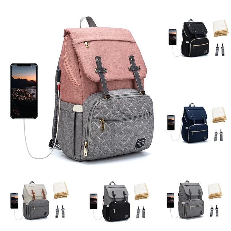 New Mummy Diaper Bag Baby Stroller Backpack USB Charging Waterproof Oxford Women Handbag Maternity Nursing Nappy Travel Knapsack
New Mummy Diaper Bag Baby Stroller Backpack USB Charging Waterproof Oxford Women Handbag Maternity Nursing Nappy Travel Knapsack