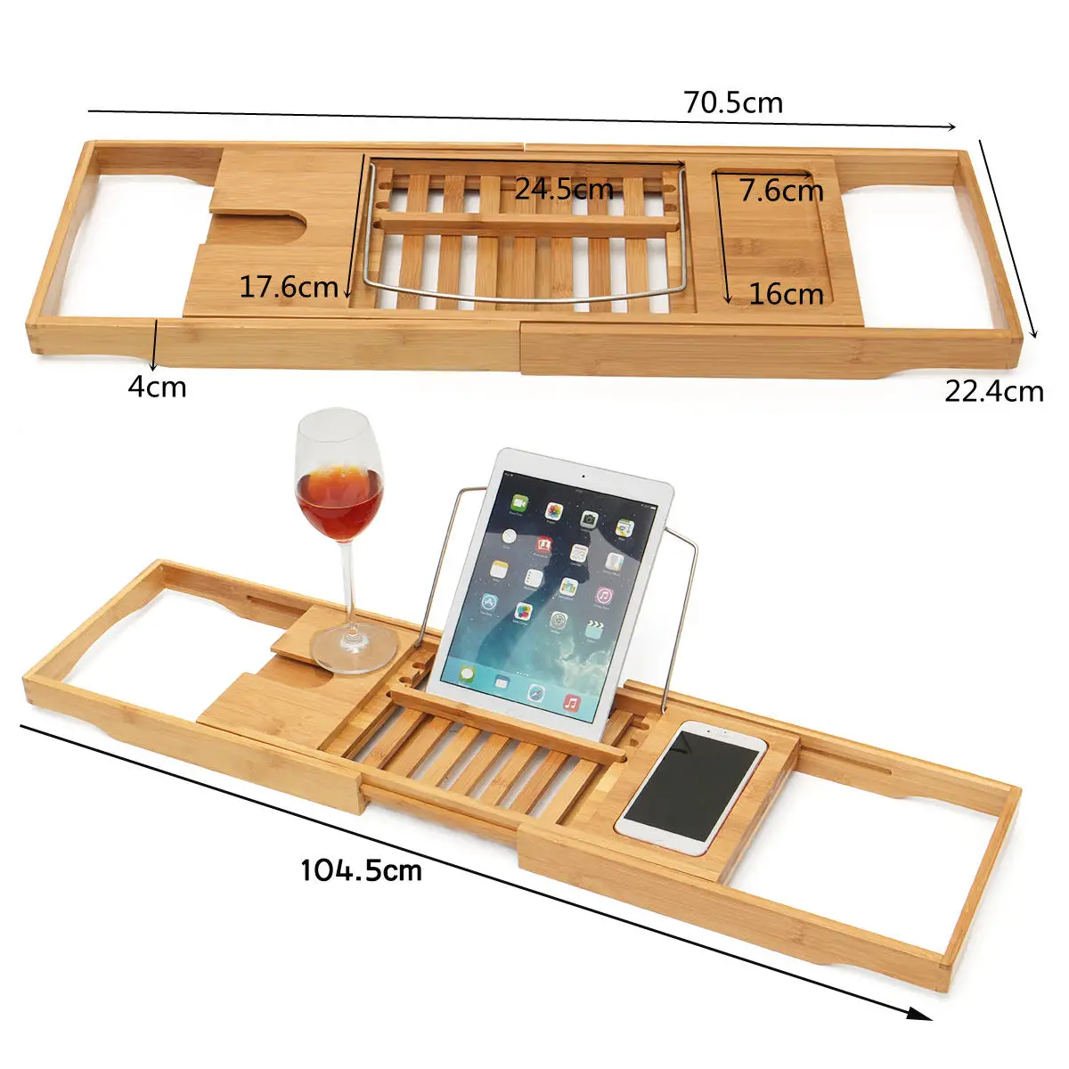 Bathroom Bamboo Bath Bathtub Rack Support Luxury Shelf Bath Tray Bathtub Holder Bridge Tub Caddy Tray Rack Wine Holder
Bathroom Bamboo Bath Bathtub Rack Support Luxury Shelf Bath Tray Bathtub Holder Bridge Tub Caddy Tray Rack Wine Holder