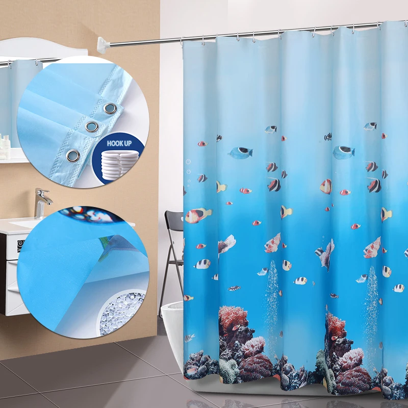 Bathroom Curtain 3D Ocean Curtain Waterproof Mildew Proof Shower Curtains Thicken Shower Curtains With Hooks Bathroom Product
Bathroom Curtain 3D Ocean Curtain Waterproof Mildew Proof Shower Curtains Thicken Shower Curtains With Hooks Bathroom Product