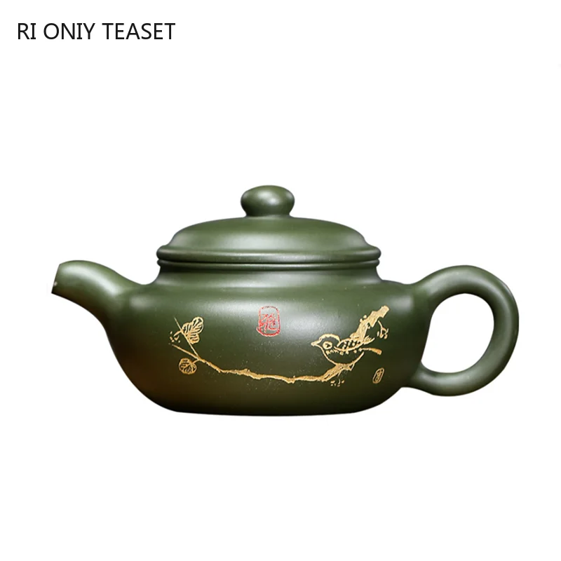 210ml Yixing Master Handmade Purple Clay Teapots Raw ore Green Mud Antique Tea Pot Beauty Kettle Chinese Zisha Tea Set Gifts
210ml Yixing Master Handmade Purple Clay Teapots Raw ore Green Mud Antique Tea Pot Beauty Kettle Chinese Zisha Tea Set Gifts