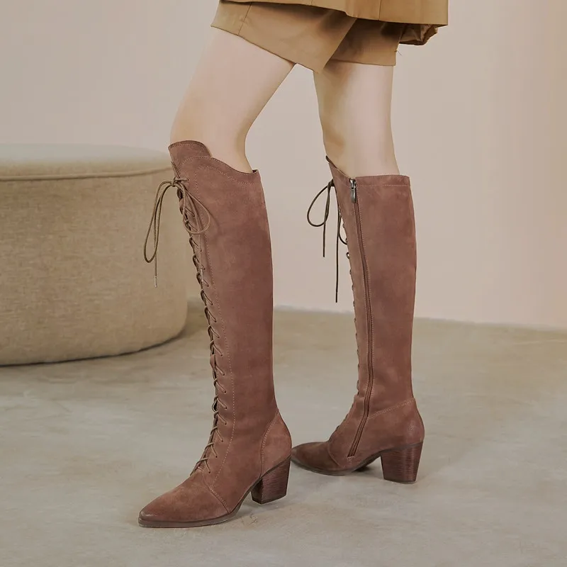 TOTOMELA 2020 hot sale genuine leather high heel casual shoes women vintage Western boots autumn winter knee high boots women
TOTOMELA 2020 hot sale genuine leather high heel casual shoes women vintage Western boots autumn winter knee high boots women