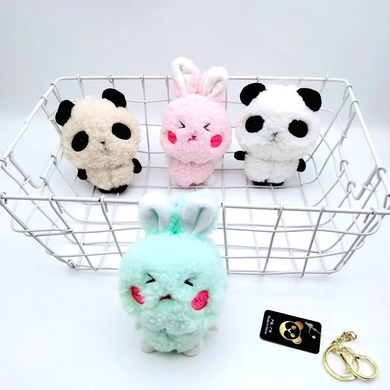 

fashione New cute creative Featured bear rabbit bunny keychain Boutique Advanced bag decorate pandent soft couple birthday gift