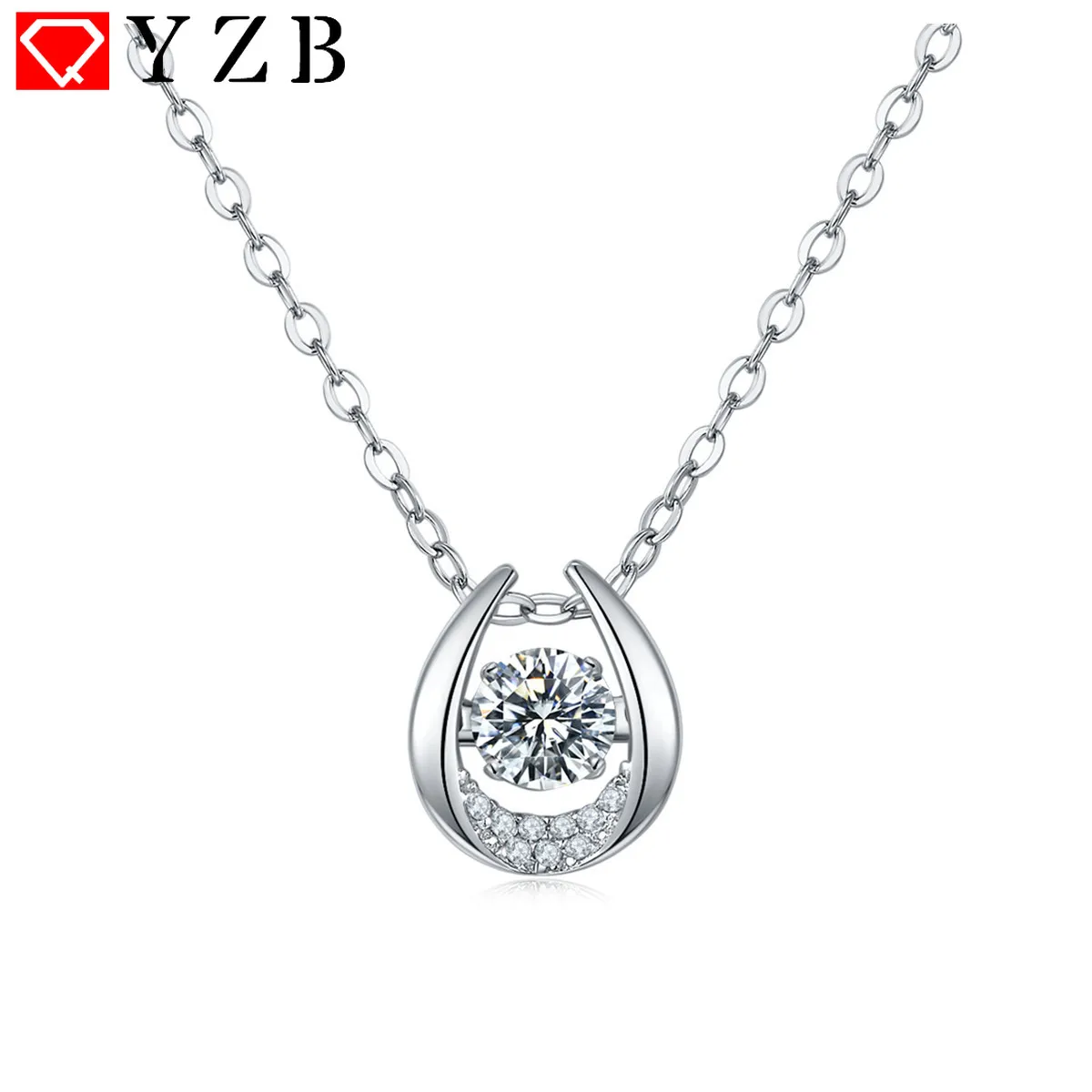 QYZB D Color 0.5 Carat Moissanite Geometric Pendant 925 Sterling Silver O-chain Necklace Fine Classic Luxury Jewelry For Women
QYZB D Color 0.5 Carat Moissanite Geometric Pendant 925 Sterling Silver O-chain Necklace Fine Classic Luxury Jewelry For Women
