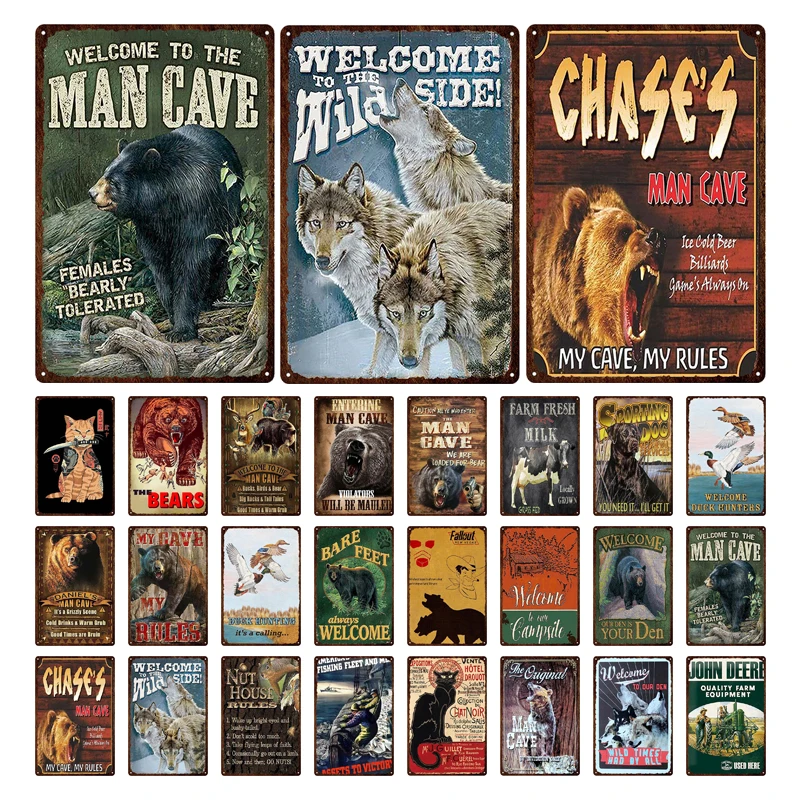 Man Cave Decoration Welcome Plaque Metal Sign Retro Plate My Cave My Rule Tin Sign Poster for Bar Club Wall Metal Sign 
Man Cave Decoration Welcome Plaque Metal Sign Retro Plate My Cave My Rule Tin Sign Poster for Bar Club Wall Metal Sign