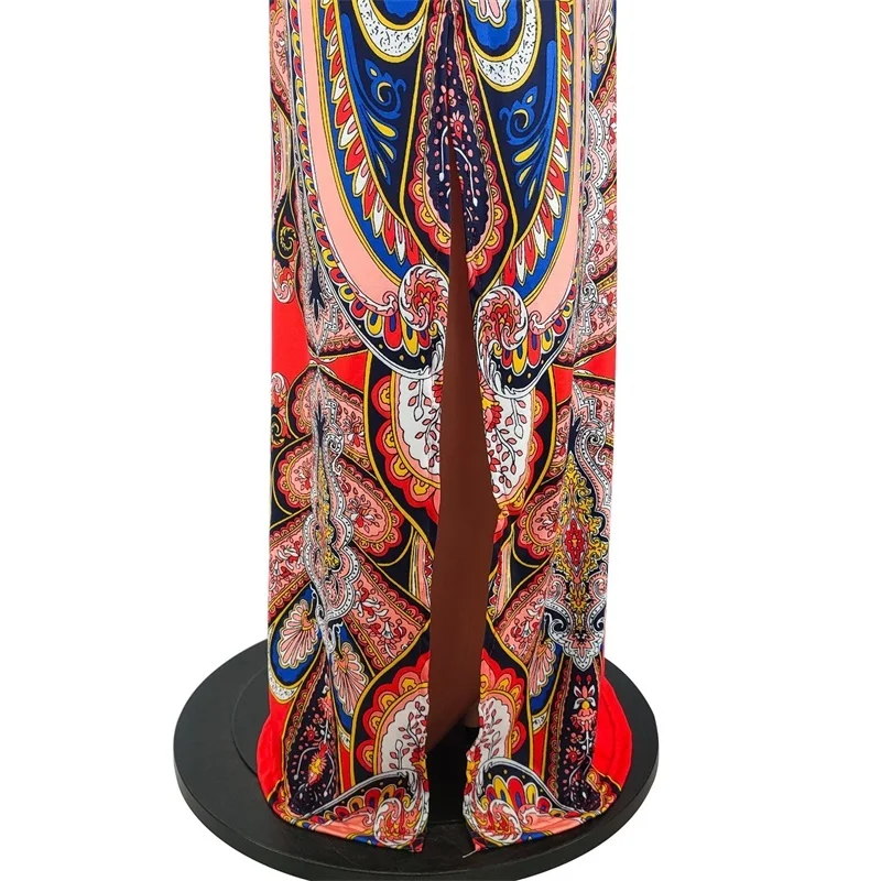 Fashion Print Sexy Backless Lace Up Maxi Dress Women Sleeveless Saide Split Party Dresses Spaghetti Strap Sundress For Women
Fashion Print Sexy Backless Lace Up Maxi Dress Women Sleeveless Saide Split Party Dresses Spaghetti Strap Sundress For Women
