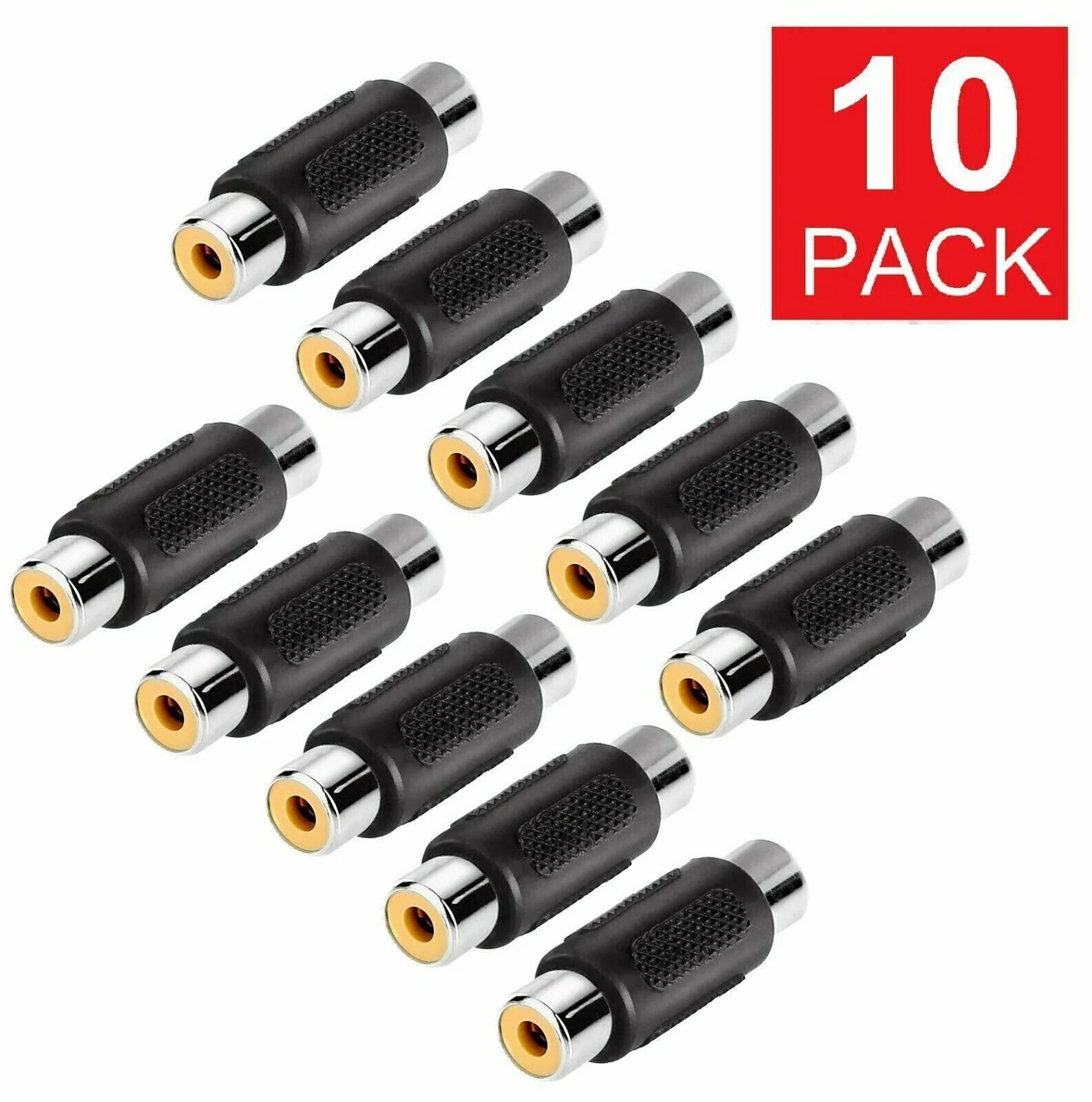 10 Pcs RCA Female-to-female Connectors AV RCA Audio Video Female To Female Jack Coupler Adapter Connector Headphone Music Wire
10 Pcs RCA Female-to-female Connectors AV RCA Audio Video Female To Female Jack Coupler Adapter Connector Headphone Music Wire
