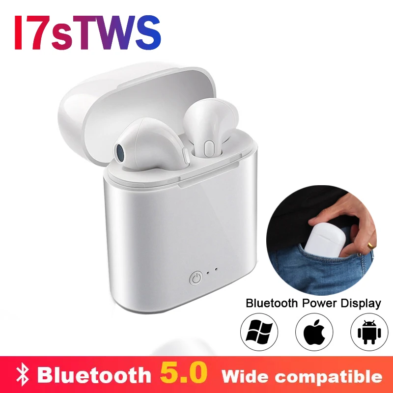 Беспроводные мини наушники i7s TWS с Bluetooth 5 0 стереонаушники вкладыши Спортивная