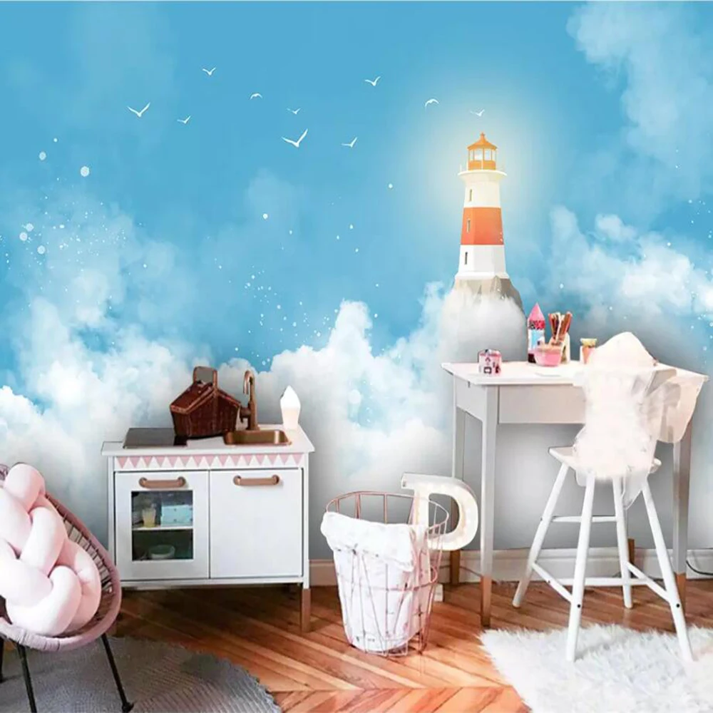 Milofi custom 3D wallpaper murals simple Mediterranean blue sky lighthouse children's room background wall decoration wallpaper
Milofi custom 3D wallpaper murals simple Mediterranean blue sky lighthouse children's room background wall decoration wallpaper
