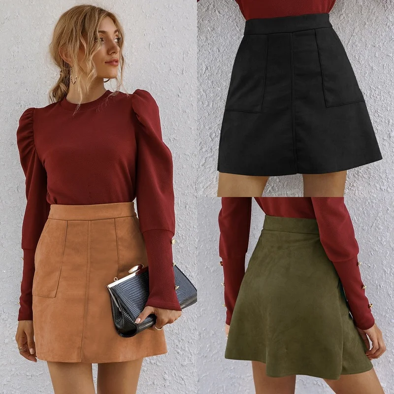 Best Selling Solid Color Skirt 2021 New Fashion Original Design Slim Fit Buttock Skirt
Best Selling Solid Color Skirt 2021 New Fashion Original Design Slim Fit Buttock Skirt