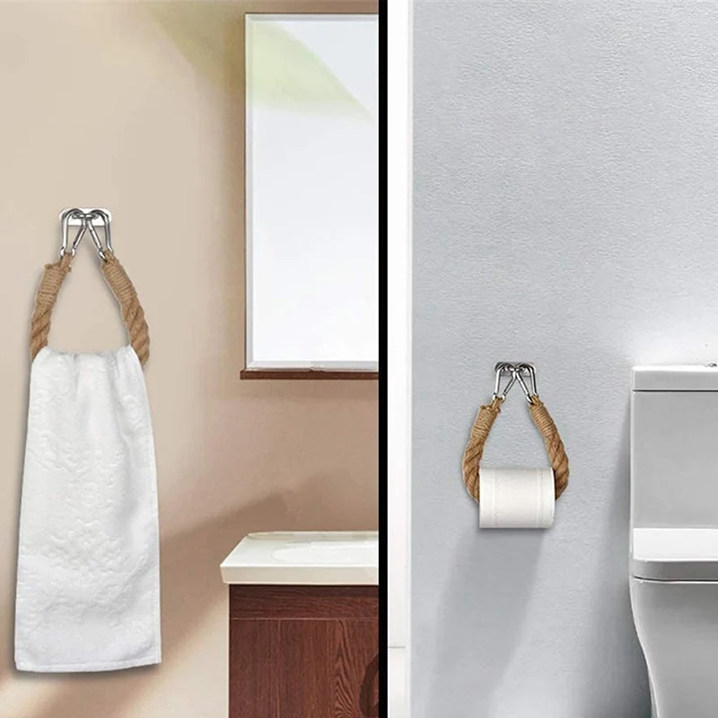 60CM Hemp Rope Toilet Paper Holder Rope Wall Holder Towel Hanging Rope Knitting Bathroom Bedroom Kitchen Wall-mounted
60CM Hemp Rope Toilet Paper Holder Rope Wall Holder Towel Hanging Rope Knitting Bathroom Bedroom Kitchen Wall-mounted