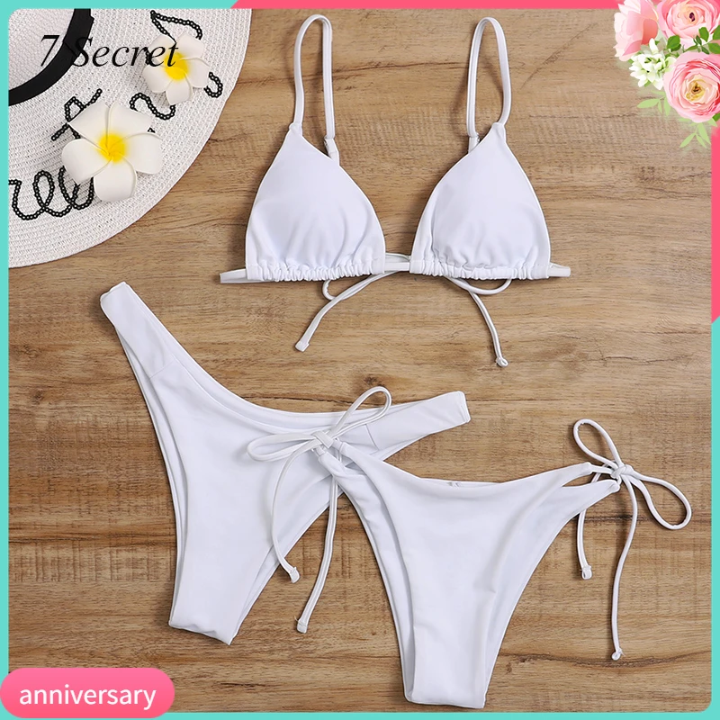 Women Swimsuit Bikini Set 2021 Solid Color Bandage Swimwear Summer Beach Wear Sexy 3 Piece Bathing Suit Padded
Women Swimsuit Bikini Set 2021 Solid Color Bandage Swimwear Summer Beach Wear Sexy 3 Piece Bathing Suit Padded