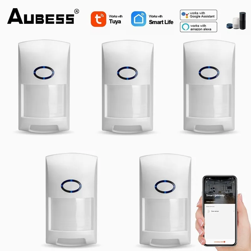 Tuya WiFi PIR Motion Sensor Wireless Infrared Detector Security Burglar Alarm Sensor Smart Life APP Control Compatible Aubess
Tuya WiFi PIR Motion Sensor Wireless Infrared Detector Security Burglar Alarm Sensor Smart Life APP Control Compatible Aubess