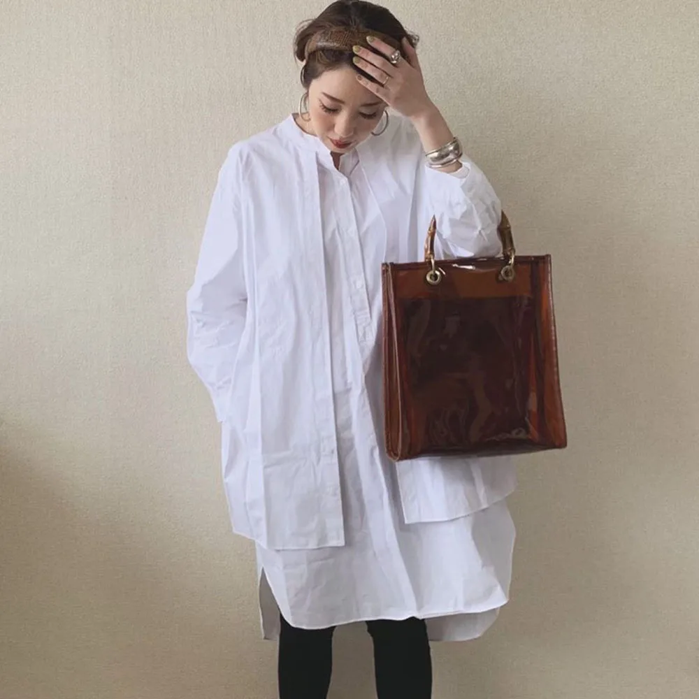 Korean Fashion Women Blouse 2021 Spring Summer Long Sleeve Fake Two Piece Patchwork Pullover Loose White Shirts Female Tops
Korean Fashion Women Blouse 2021 Spring Summer Long Sleeve Fake Two Piece Patchwork Pullover Loose White Shirts Female Tops