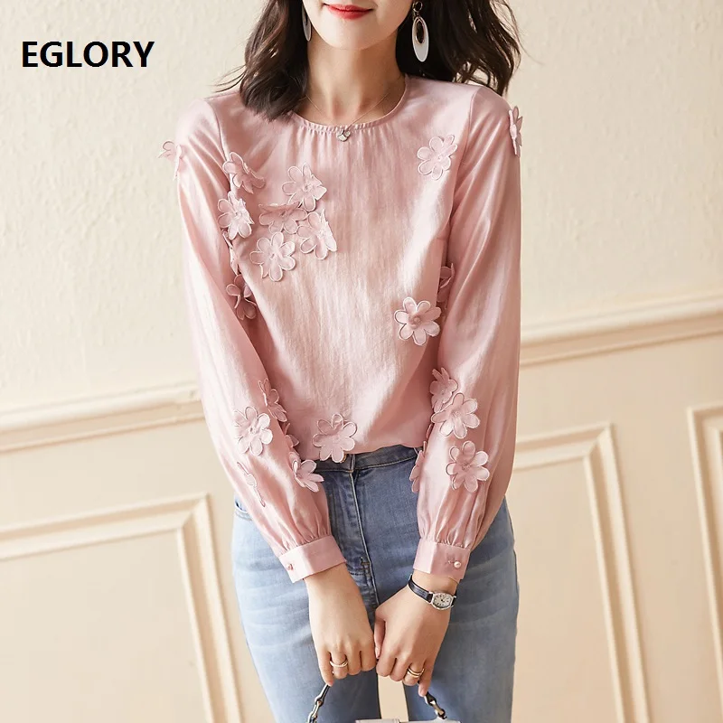 2021 Spring Summer Fashion White Pink Blouses High Quality Women Appliques Floral Embroidery Long Sleeve Casual Vintage Tops
2021 Spring Summer Fashion White Pink Blouses High Quality Women Appliques Floral Embroidery Long Sleeve Casual Vintage Tops