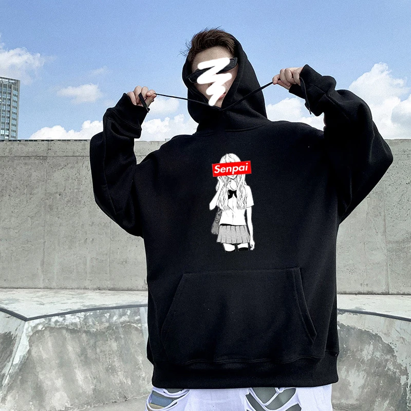 Повседневные толстовки Swag Senpai с забавным принтом для девушек и Nerdy мужская