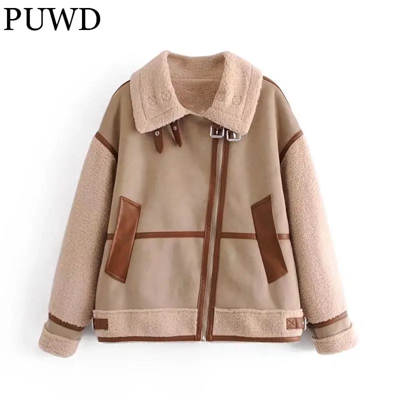 PUWD Oversize Women Turn-down Collar Jacket 2021 Autumn Fashion Ladies High Street Vintage Coat Female Patchwork Jacket Top
PUWD Oversize Women Turn-down Collar Jacket 2021 Autumn Fashion Ladies High Street Vintage Coat Female Patchwork Jacket Top