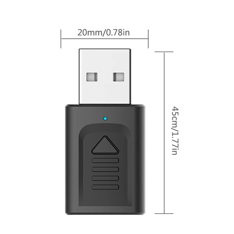 Bluetooth 5.0 Adapter AUX Audio Receiver Transmitter for PC Car USB Micro Computer Desktop Wireless Transfer T21B
Bluetooth 5.0 Adapter AUX Audio Receiver Transmitter for PC Car USB Micro Computer Desktop Wireless Transfer T21B