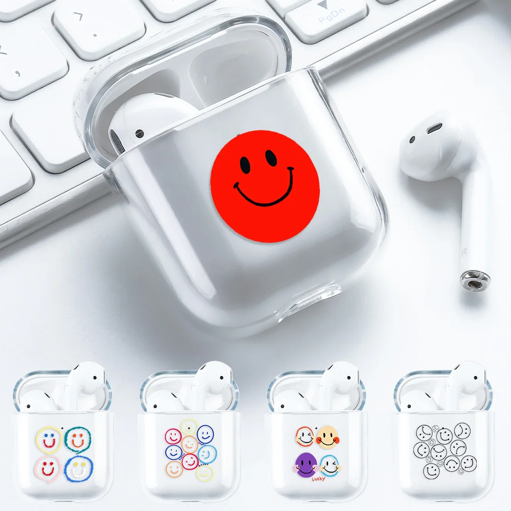 Cute Smiley Cases For AirPods 1 2 Pro Case Clear Transparent Soft TPU Bluetooth Earphone Charging Box For Air Pods Pro 1 Cover
Cute Smiley Cases For AirPods 1 2 Pro Case Clear Transparent Soft TPU Bluetooth Earphone Charging Box For Air Pods Pro 1 Cover