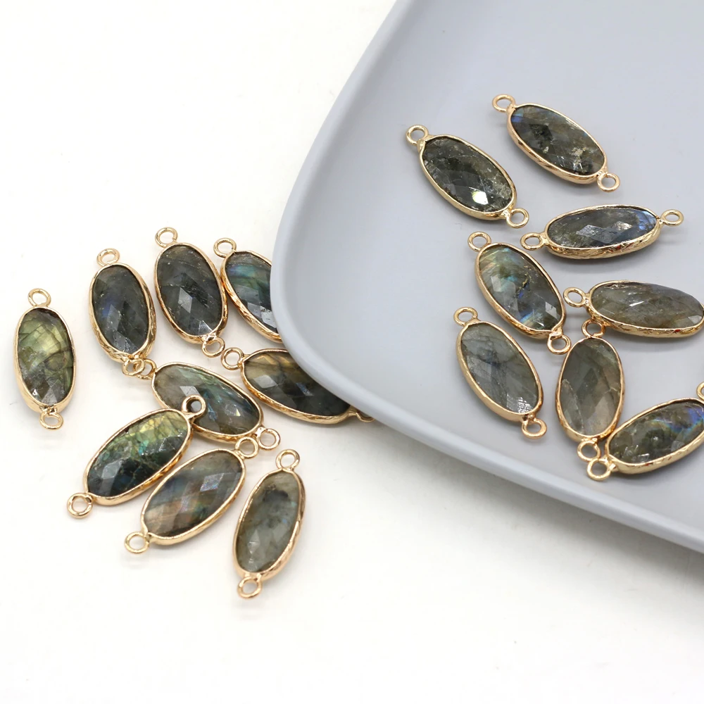 3Pcs Natural Stone Connector Oval Faceted Flash Labradorite Charms For Jewelry Making DIY Bracelet Necklace Earring Accessories
3Pcs Natural Stone Connector Oval Faceted Flash Labradorite Charms For Jewelry Making DIY Bracelet Necklace Earring Accessories