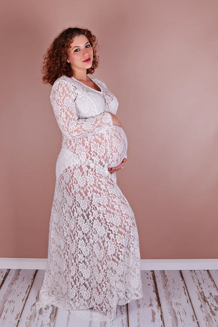 

Baby Shower беременности и родам Подставки для фотографий кружевное платье макси платье элегантный Беременность фотосессии Для женщин беременн...
