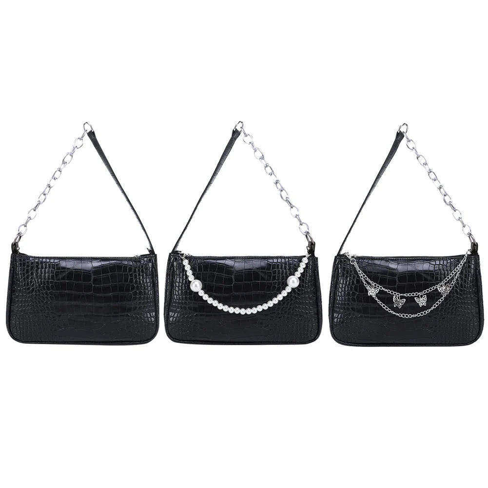 Women's Bag Fashion Alligator Pattern Shoulder Underarm Bag Casual Lady Butterfly Pearl Chain Solid Color Shopper Purse Handbags
Women's Bag Fashion Alligator Pattern Shoulder Underarm Bag Casual Lady Butterfly Pearl Chain Solid Color Shopper Purse Handbags