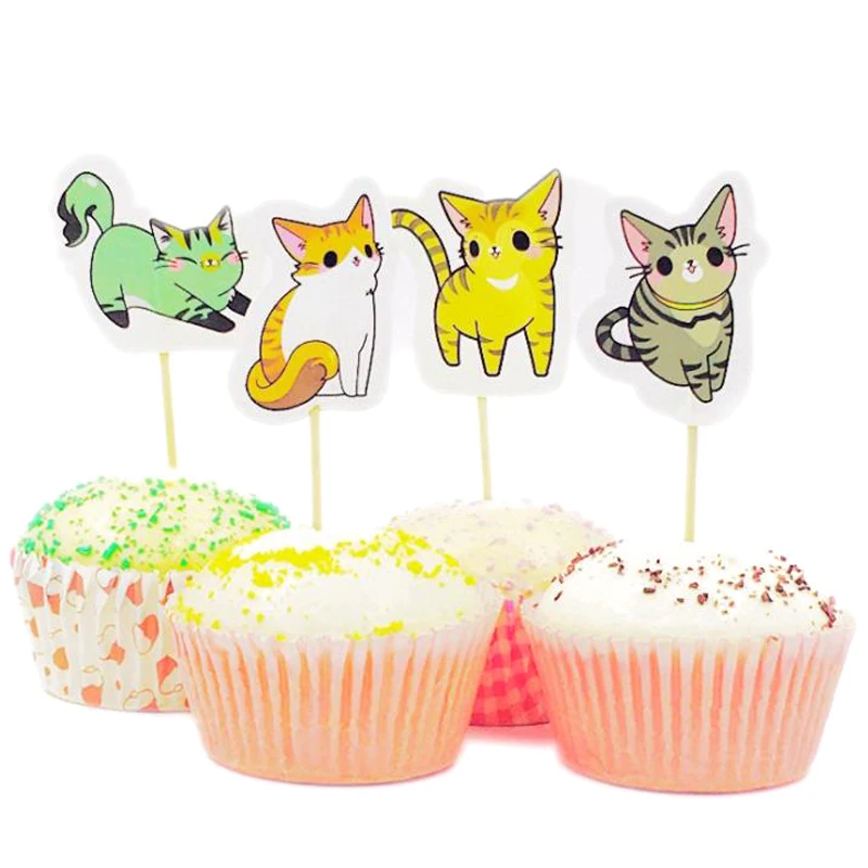 Pet Cat Theme Picks Decoration Cupcake Toppers Baby Shower Supplies Happy Birthday Party Boys Kids Favors Cartoon Cake 24pcs/lot
Pet Cat Theme Picks Decoration Cupcake Toppers Baby Shower Supplies Happy Birthday Party Boys Kids Favors Cartoon Cake 24pcs/lot