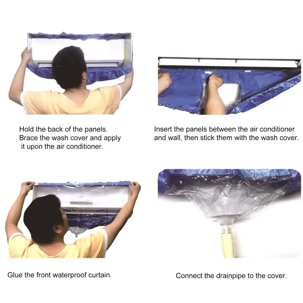 Air Conditioner Waterproof Cleaning Cover kit with Support Plates Dust Washing Clean Protector Bag for Mini-Split AC Units
Air Conditioner Waterproof Cleaning Cover kit with Support Plates Dust Washing Clean Protector Bag for Mini-Split AC Units