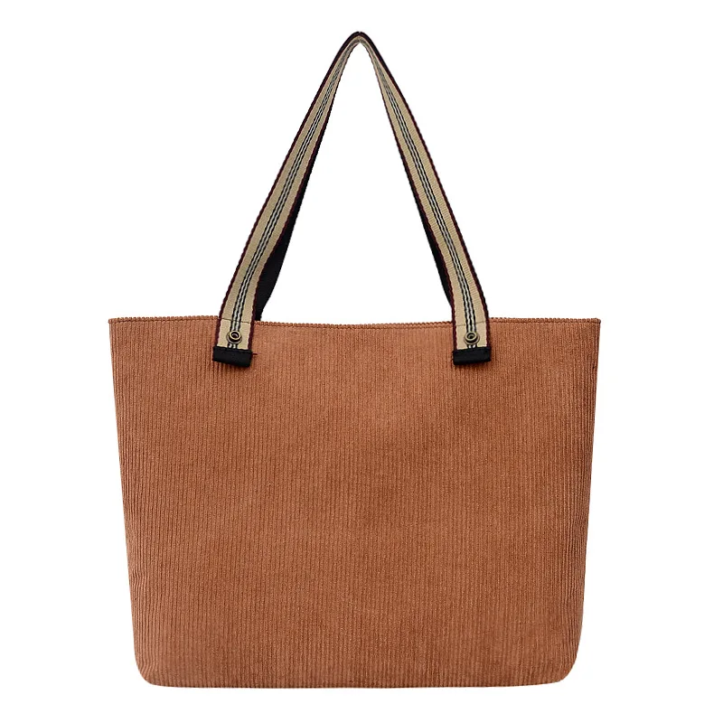 Women Corduroy Tote Woven Cotton Straps Canvas Bag Striped Cloth Handbag Casual Shoulder Bags Ladies Zipper Purse Eco Books Bag
Women Corduroy Tote Woven Cotton Straps Canvas Bag Striped Cloth Handbag Casual Shoulder Bags Ladies Zipper Purse Eco Books Bag