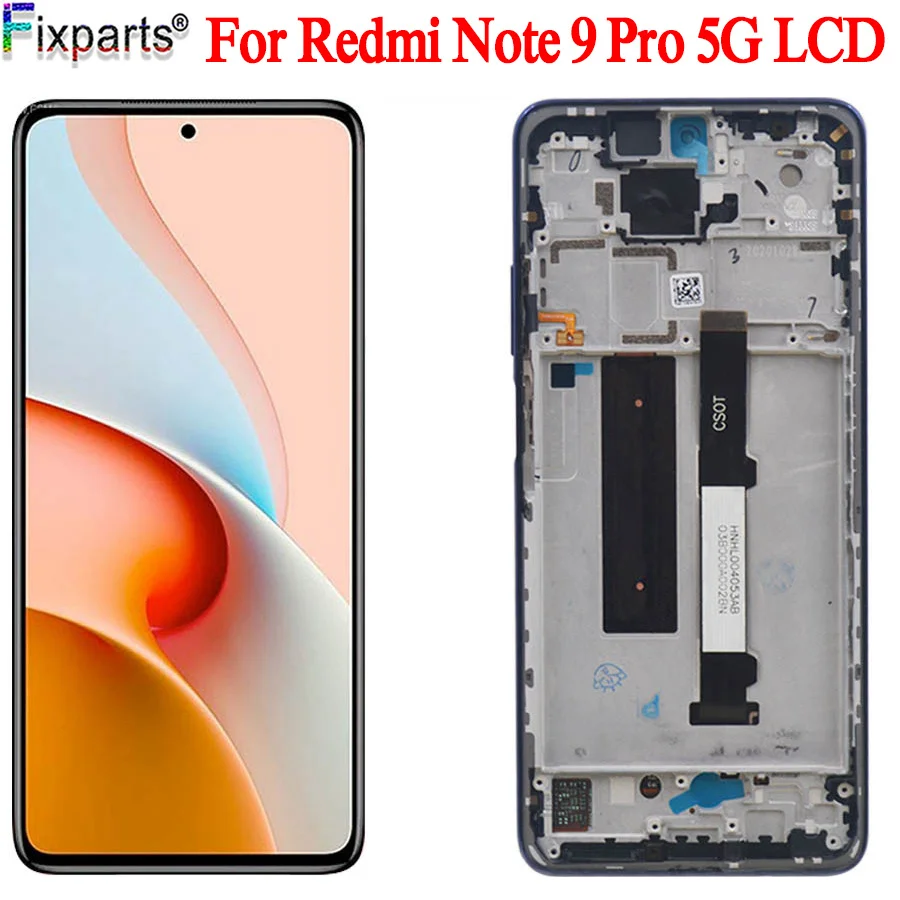 6 67 "оригинал для Xiaomi Redmi примечание 9 Pro 5G ЖК экран + цифровой преобразователь