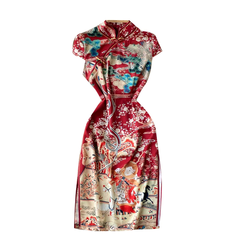 Young new qipao modified dress female spring 2021 new design printed package hip of cultivate morality
Young new qipao modified dress female spring 2021 new design printed package hip of cultivate morality