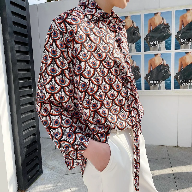 Men Vintage Pattern Print Casual Loose Long Sleeve Shirt Male Japan Korea Streetwear Shirt
Men Vintage Pattern Print Casual Loose Long Sleeve Shirt Male Japan Korea Streetwear Shirt