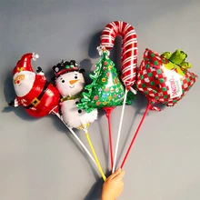 Mini Merry Christmas Foil Balloons Santa Claus Xmas Tree Elk Snowman 2022 New Year Party Decoration Supplies Kid Globos