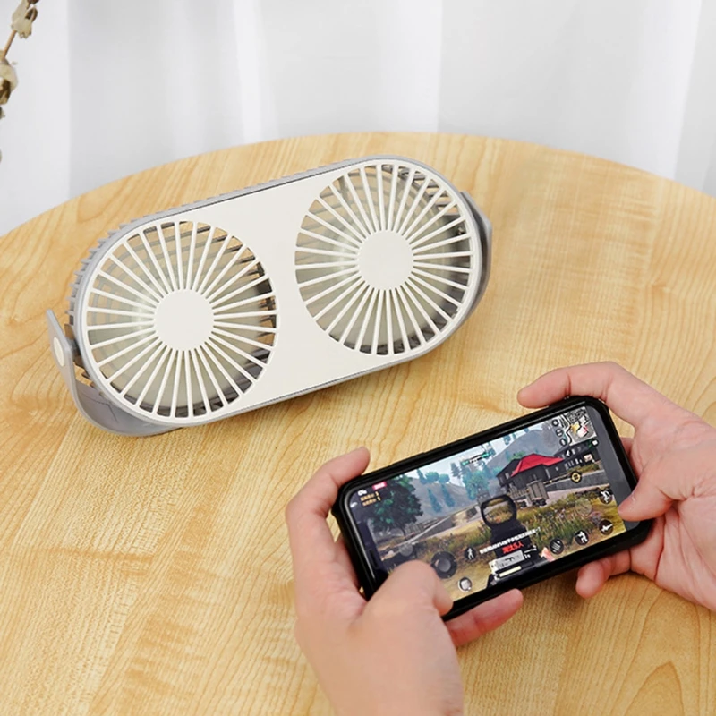 Double Desk Fan Small Tabletop Fan Portable 3 Cooling Speed Adjustable Head 360 Degree Rotatable Personal Aromatherapy Fan for H
Double Desk Fan Small Tabletop Fan Portable 3 Cooling Speed Adjustable Head 360 Degree Rotatable Personal Aromatherapy Fan for H