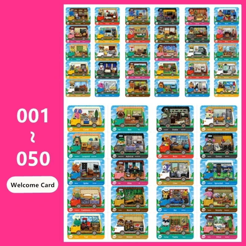 01~50 Welcome Series Card 50pcs For Animal Croxxing New Leaf Ntag215 Chip NFC Tag House Card RV 
01~50 Welcome Series Card 50pcs For Animal Croxxing New Leaf Ntag215 Chip NFC Tag House Card RV