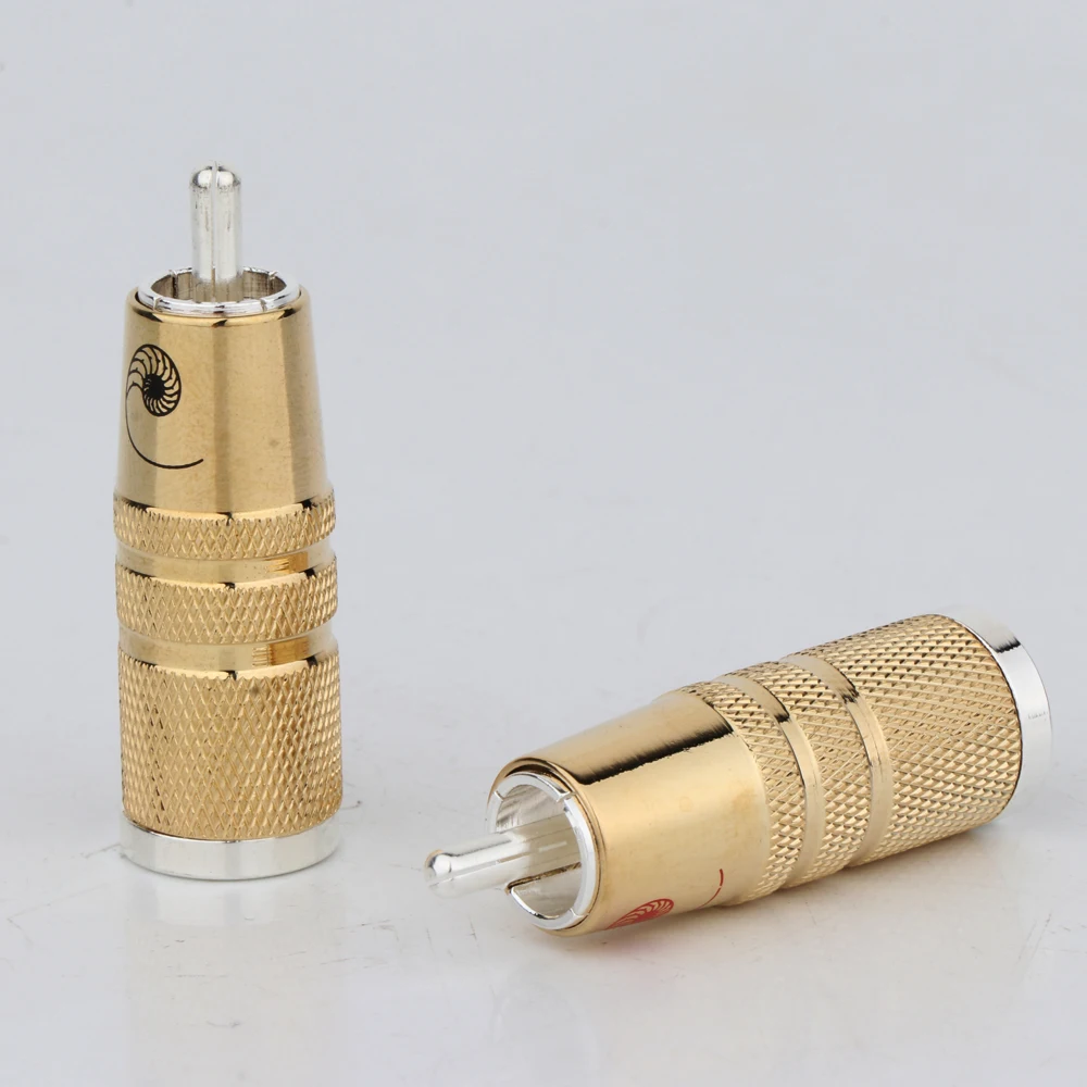 Preffair R1721 4 шт. SRCA Подпись серия Серебряная пластина 8 мм штекер RCA разъем rca разъемы