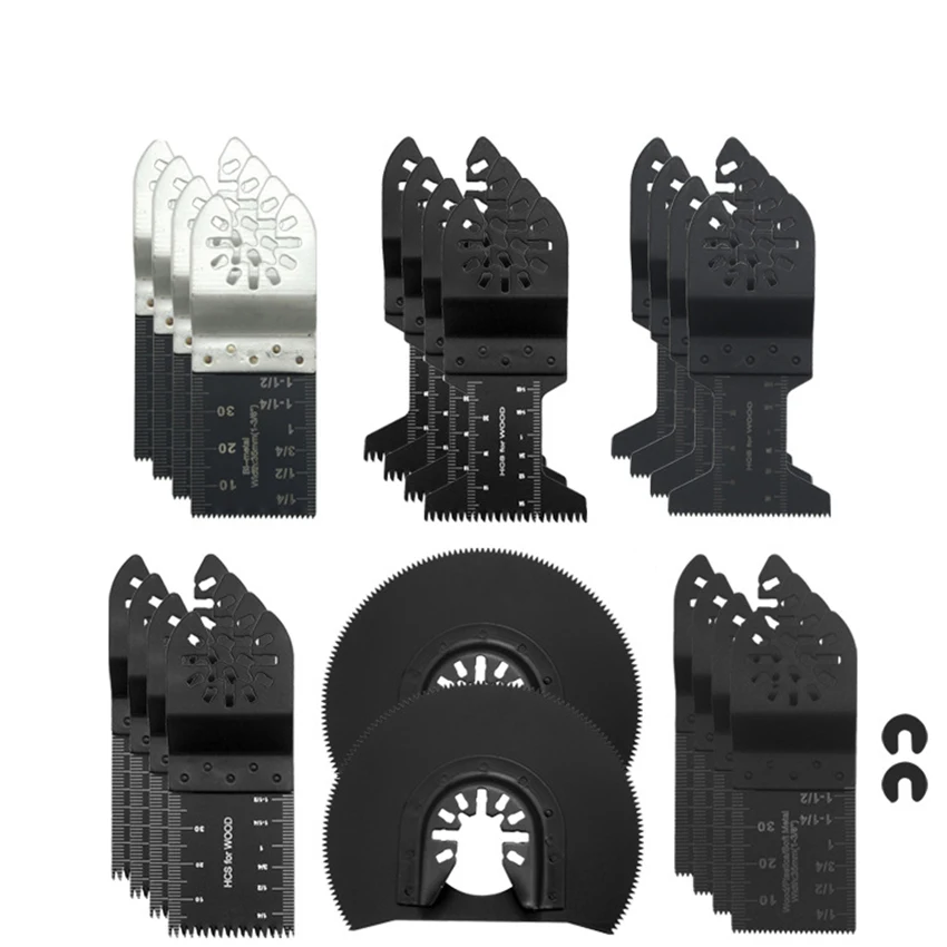 24 Pcs Oscillating Tool Blades, Professional Universal Oscillating Saw Blades, Wood Multitool Blades, Quick Release Durable
24 Pcs Oscillating Tool Blades, Professional Universal Oscillating Saw Blades, Wood Multitool Blades, Quick Release Durable