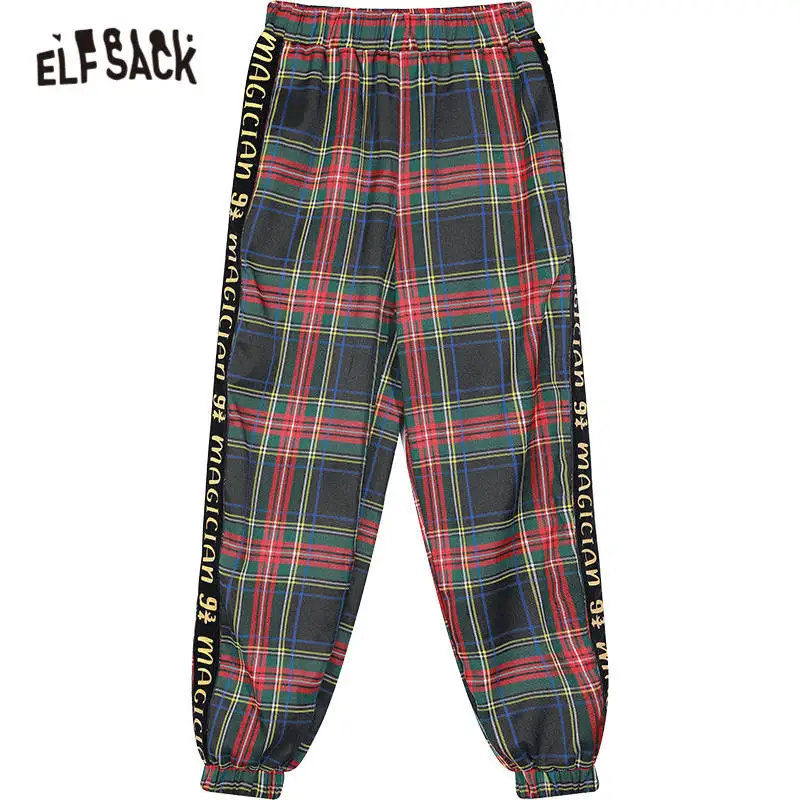 ELFSACK Plaid British Straight Casual Women Trousers,2020 Autumn Vintage Letter High Waist Korean Ladies,Basic Daily Bottom
ELFSACK Plaid British Straight Casual Women Trousers,2020 Autumn Vintage Letter High Waist Korean Ladies,Basic Daily Bottom
