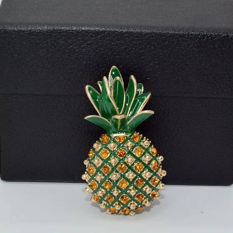 Exquisite jewelry Rhinestone Enamel Glazed Pineapple Retro Brooch Flower Girl
Exquisite jewelry Rhinestone Enamel Glazed Pineapple Retro Brooch Flower Girl