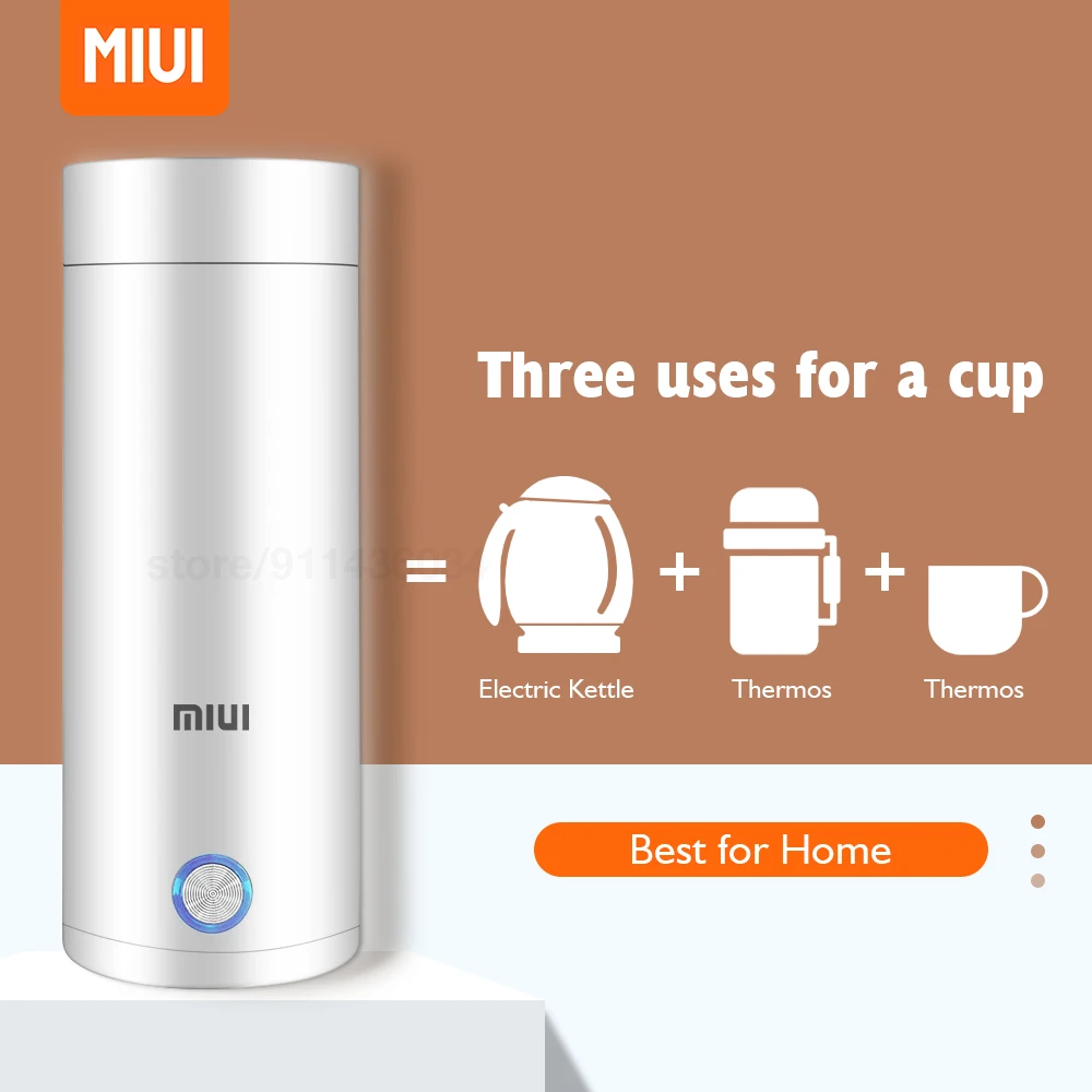 

Портативные электрические чайники Xiaomi MIUI, чашка 400 мл, Термокружка для чая, кофе, путешествий, кипячение воды, сохраняет тепло, умная кухонна...