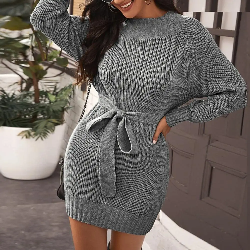 Sweater Dress Cold Resistant Knitted Dress Autumn Winter Long Sleeve Fashion Half High Collar Belt Sweater Dress
Sweater Dress Cold Resistant Knitted Dress Autumn Winter Long Sleeve Fashion Half High Collar Belt Sweater Dress