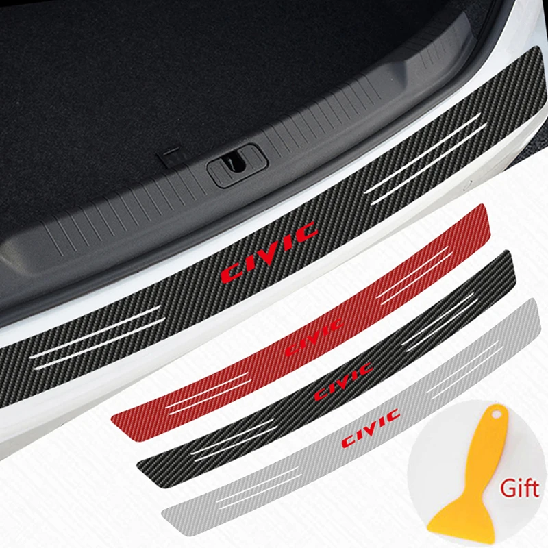 Car styling 3D Carbon Car Trunk Rear Bumper Protection Sticker For Honda Civic 2016 2017 2018 2019 Car decoration Accessories 
Car styling 3D Carbon Car Trunk Rear Bumper Protection Sticker For Honda Civic 2016 2017 2018 2019 Car decoration Accessories