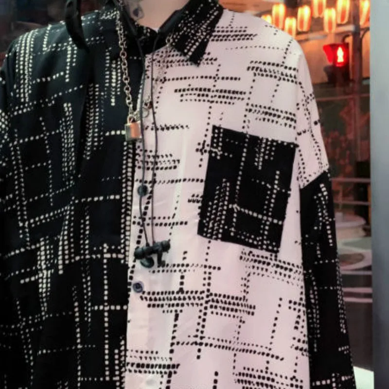 Shirts Women Patchwork Couples Panelled Fashion Retro Oversize Unisex Loose Shirt Spring Female All-match High Street Students
Shirts Women Patchwork Couples Panelled Fashion Retro Oversize Unisex Loose Shirt Spring Female All-match High Street Students
