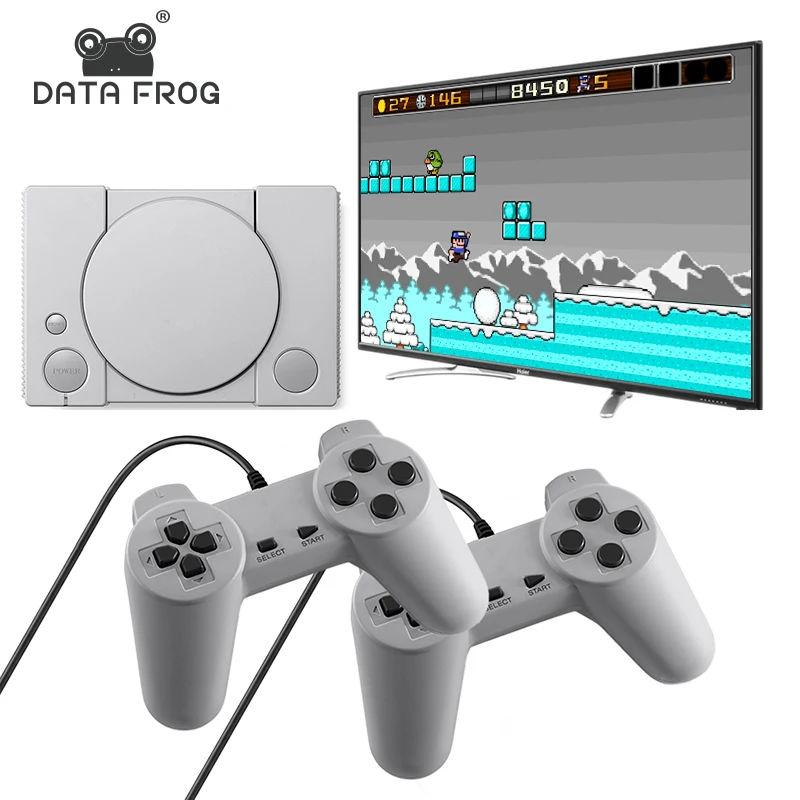 Игровая ретро консоль Data Frog 620 Duble Gamepad с 8 битной поддержкой AV Out семейная ТВ для