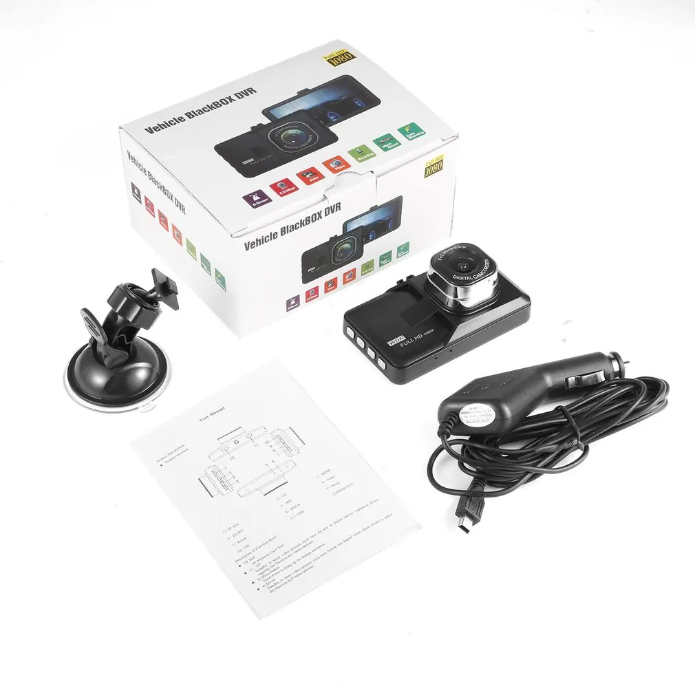 Full HD 3.0 inch 12MP 1080P Car DVR Driving Recorder Camcorder LED Night Vision 140 degrees Wide-angle Video Looping
Full HD 3.0 inch 12MP 1080P Car DVR Driving Recorder Camcorder LED Night Vision 140 degrees Wide-angle Video Looping