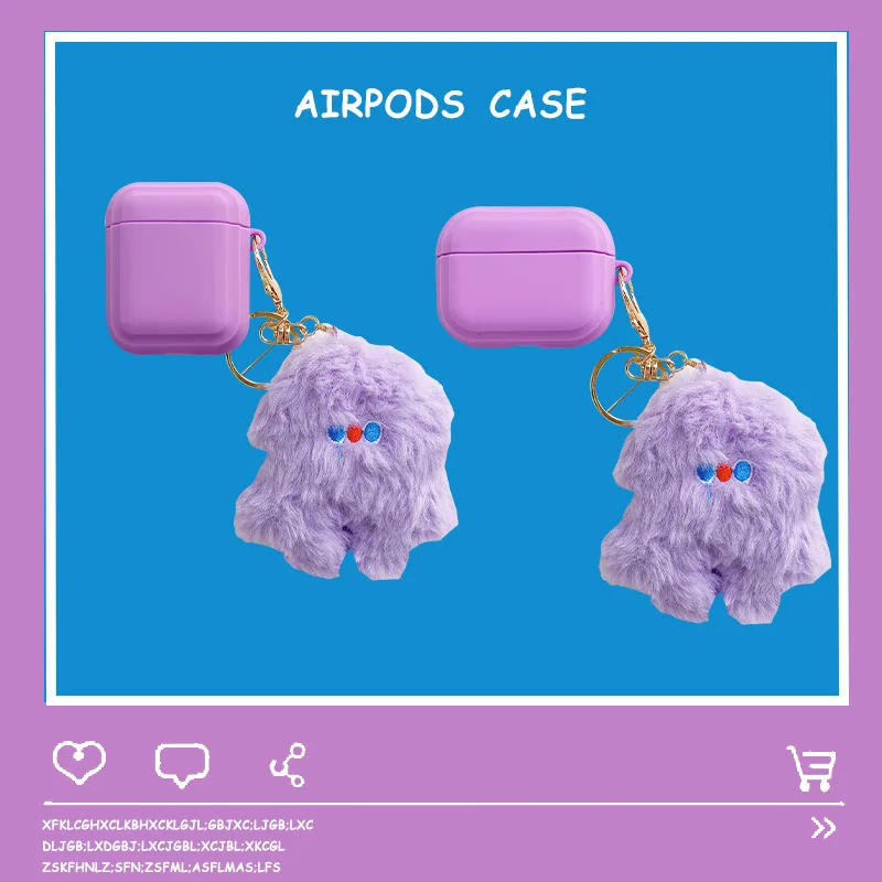 Purple Plush Monster Cute AirPods 1 2 3 Pro Case Cover IPhone Bluetooth Earbuds Accessories Airpod Case Air Pods Case
Purple Plush Monster Cute AirPods 1 2 3 Pro Case Cover IPhone Bluetooth Earbuds Accessories Airpod Case Air Pods Case