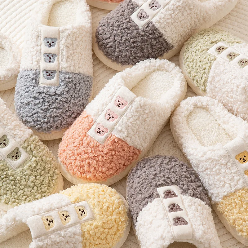 Cute Bear Plush Men And Women Couple Cotton Slippers For Fall/winter Leisure Indoor Warmth Household Female Cotton Slippers
Cute Bear Plush Men And Women Couple Cotton Slippers For Fall/winter Leisure Indoor Warmth Household Female Cotton Slippers