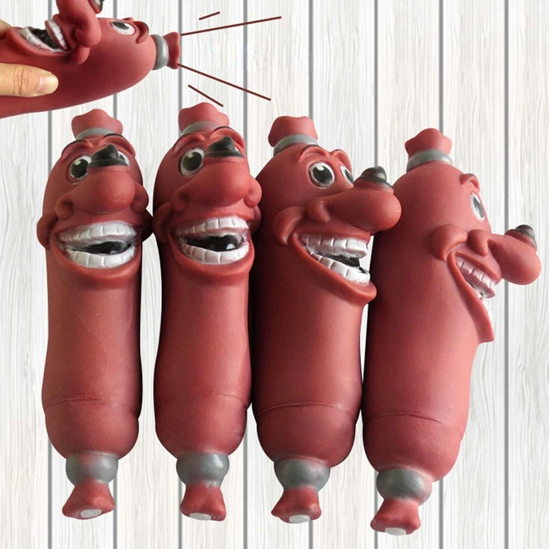 Interactive Squeaky Pet Dog Toys Teeth Cleaning Funny Brown Chew Toy Rubber Sausage Products Toys For Pets dogs accessories Hot
Interactive Squeaky Pet Dog Toys Teeth Cleaning Funny Brown Chew Toy Rubber Sausage Products Toys For Pets dogs accessories Hot