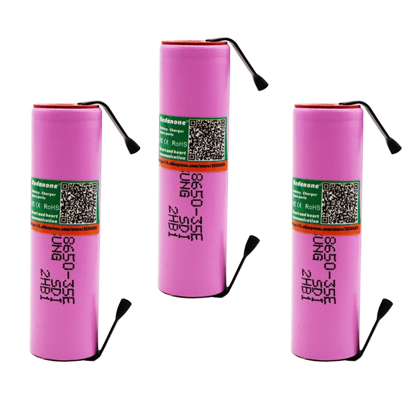 2020 Voor Samsung 18650 3500 Mah 13Adischarge INR18650 35E INR18650-35E Li-ion 3 7 Batterij Oplaadbare + Diy Nick | Электроника