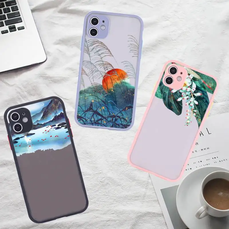 Chinese Style Ancient poems Phone Case For iPhone 12 11 Mini Pro XR XS Max 7 8 Plus X Matte transparent Gray Back Cover
Chinese Style Ancient poems Phone Case For iPhone 12 11 Mini Pro XR XS Max 7 8 Plus X Matte transparent Gray Back Cover